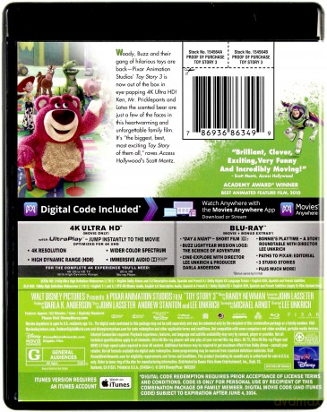Toy Story 3 (Disney) [Blu-Ray 4K]+[Blu-Ray]