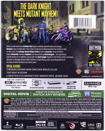Batman vs. Teenage Mutant Ninja Turtles [Blu-Ray 4K]+[Blu-Ray]
