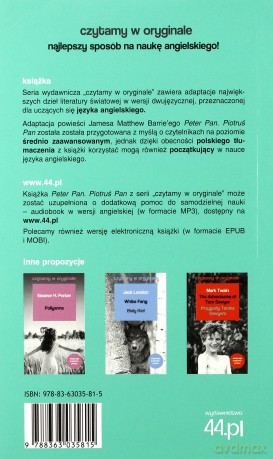 Czytamy w oryginale - Piotruś Pan - James Matthew Barrie [KSIĄŻKA]