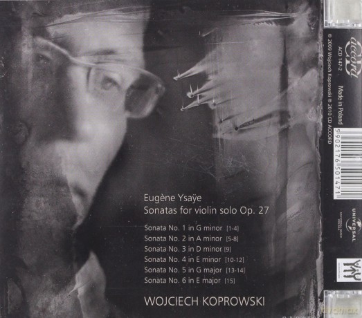 Wojciech Koprowski: Ysaye: Sonatas For Violin Solo Op.27 [CD]