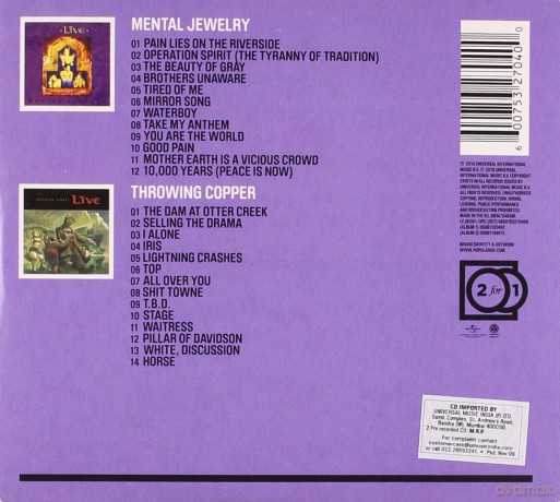 Live: 2for1: Mental Jewelry / Throwing Copper [2CD]