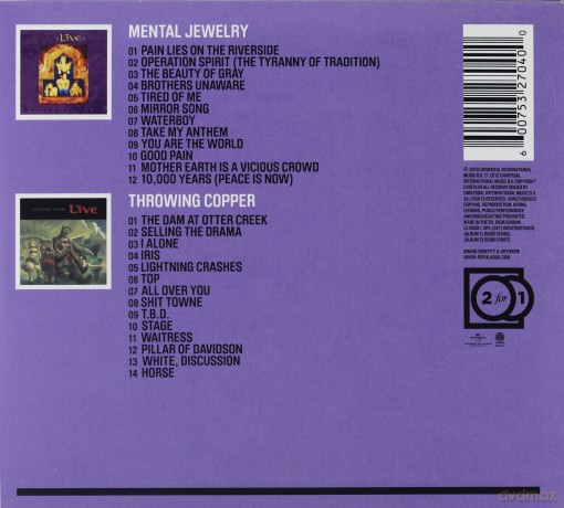 Live: 2for1: Mental Jewelry / Throwing Copper [2CD]