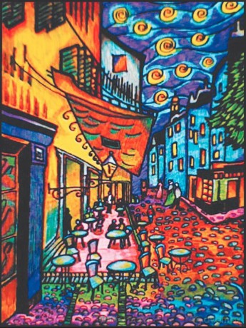 Kolorowanka Welwetowa 47x35 Van Gogh Cafe De Nuit