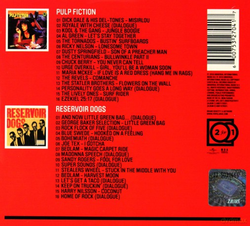 Pulp Fiction / Reservoir Dogs Soundtrack (ecopack) [2CD]