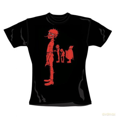 Gorillaz: Murdoc Band Red, Colour Black, Womens (M) [T-SHIRT]