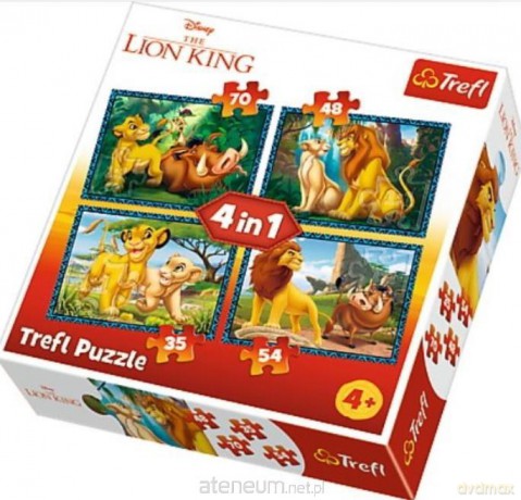 TREFL 4w1 Król Lew i przyjaciele [PUZZLE]