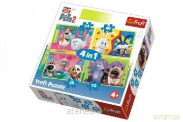 TREFL 4w1 Sekretne życie zwierząt [PUZZLE]