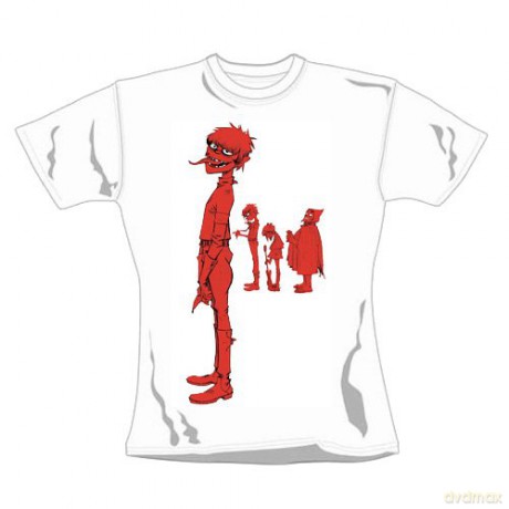 Gorillaz: Murdoc Band Red, Colour White, Womens (S) [T-SHIRT]