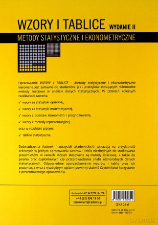 Wzory i tablice. Metody statystyczne [KSIĄŻKA]