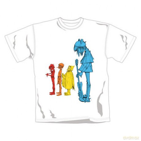 Gorillaz: Noodle Band Colour, White, Men's (S) [T-SHIRT]