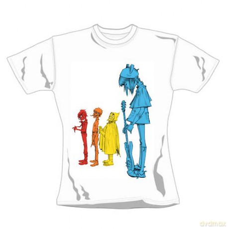 Gorillaz: Noodle Band Colour, White, Womens (S) [T-SHIRT]