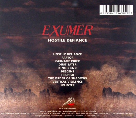 Exumer: Hostile Defiance [CD]