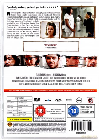 One Flew Over The Cuckoos Nest (Lot nad kukułczym gniazdem) [DVD]