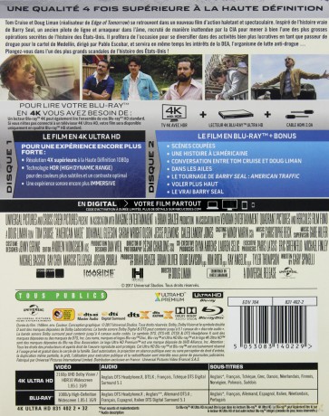 Barry Seal: Król przemytu [Blu-Ray 4K]+[Blu-Ray]