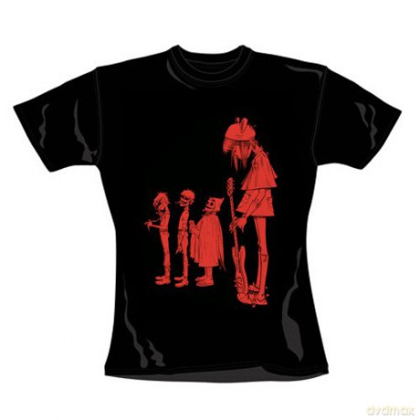 Gorillaz: Noodle Band Red, Colour Black, Womens (S) [T-SHIRT]