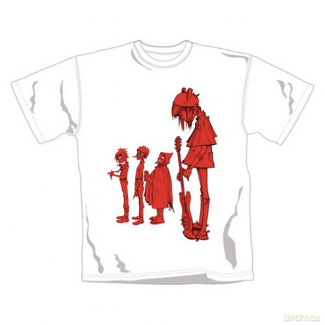 Gorillaz: Noodle Band Red, Colour White, Men's (L) [T-SHIRT]