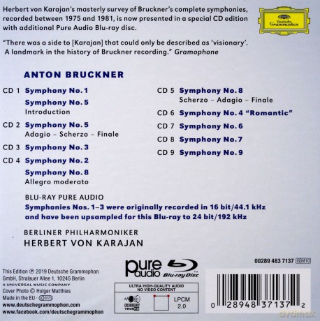 Herbert Von Karajan: Bruckner The Symphonies [9CD]+[Blu-Ray]
