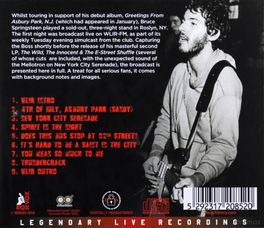 Bruce Springsteen: Live Nyc 1973 [CD]