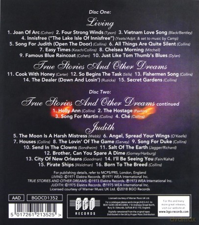 Judy Collins: Living / True Stories And Other Dreams / Judith [2CD]
