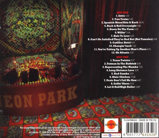 Little Feat: Live From Neon Park [2CD]