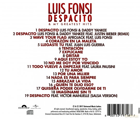 Luis Fonsi: Despacito & My Greatest Hits [CD]