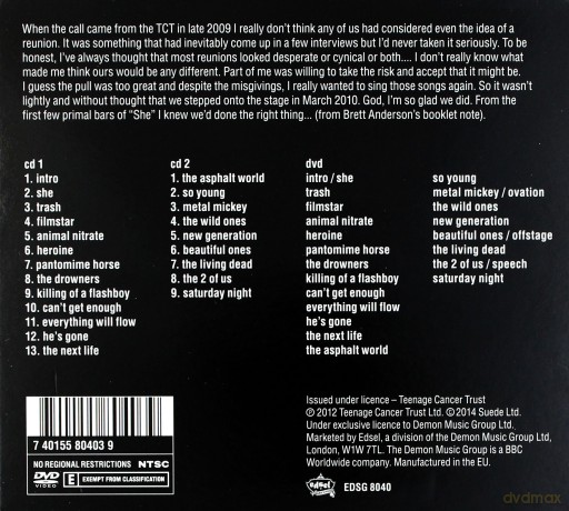 Suede: Royal Albert Hall 24 March 2010 [3CD]