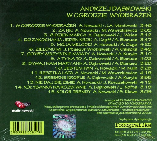 Andrzej Dąbrowski: W Ogrodzie Wyobrażeń [CD]