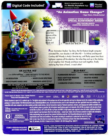 Toy Story (Disney) [Blu-Ray 4K]+[Blu-Ray]