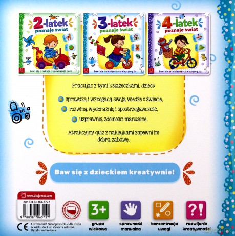 3-latek poznaje świat, bawi się, nakleja, rozwiązuje quiz [KSIĄŻKA]
