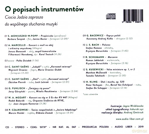 O popisach instrumentów. Ciocia Jadzia zaprasza do wspólnego słuchania muzyki - Jadwiga Mackiewicz [AUDIOBOOK]