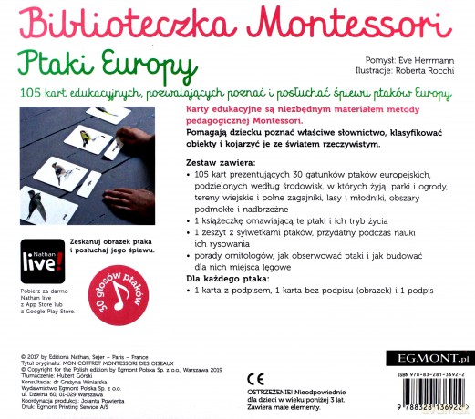 Ptaki Europy. Biblioteczka Montessori - Eve Herrmann [KSIĄŻKA]