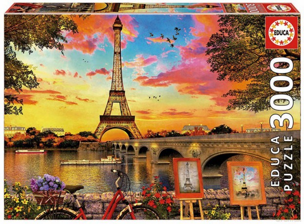 EDUCA 3000 el. Zachód słońca w Paryżu [PUZZLE]
