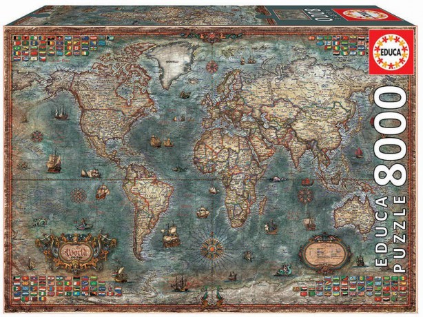 EDUCA 6000 el. Historyczna mapa świata [PUZZLE]