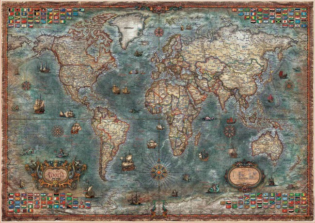 EDUCA 6000 el. Historyczna mapa świata [PUZZLE]