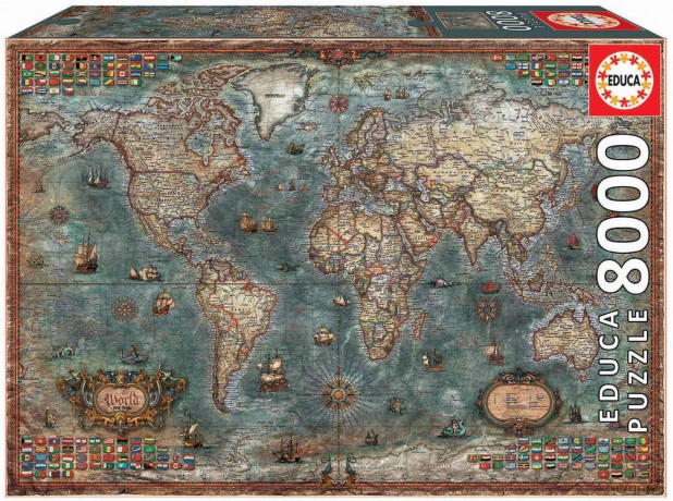 EDUCA 6000 el. Historyczna mapa świata [PUZZLE]