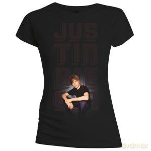 Justin Bieber: Glow Photo, Black Skinny (S) [T-SHIRT]