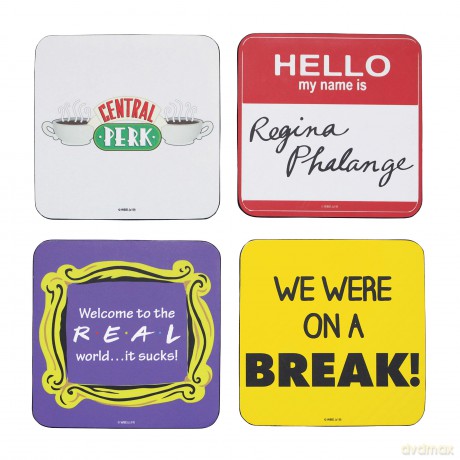 Friends: Quotes & Logo Zestaw 4 podstawek