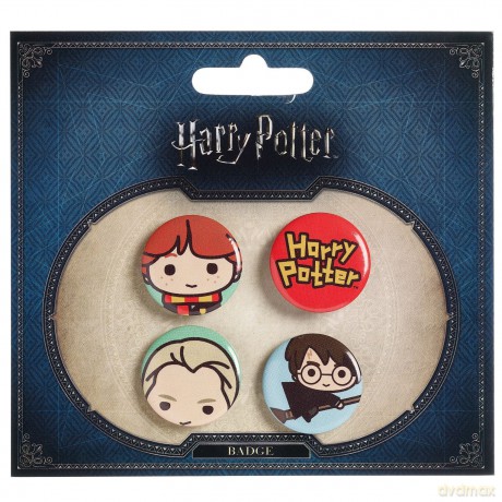 Harry Potter Przypinki Zestaw 4 szt: Ron, Draco,  Harry Potter