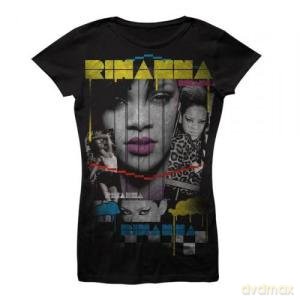 Rihanna: Drip Cloudy Montage, Black Skinny (L) [T-SHIRT]