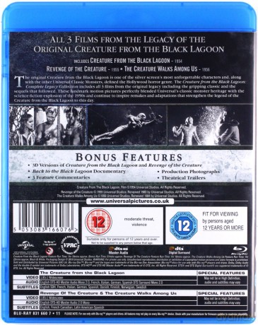 Creature: Complete Legacy Collection (Potwór z Czarnej Laguny / Zemsta potwora / The Creature Walks Among Us) [3xBlu-Ray]