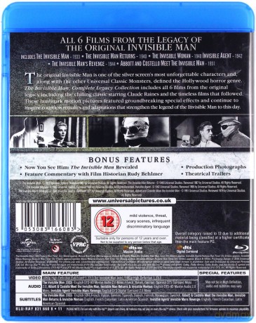Invisible Man: Complete Legacy Collection (Niewidzalny człowiek) [BOX] [6xBlu-Ray]