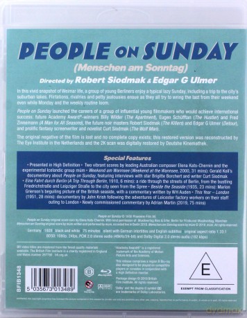 People On Sunday (Ludzie w niedziele) [Blu-Ray]