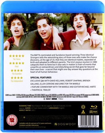 Three Identical Strangers (Bliscy nieznajomi) [Blu-Ray]