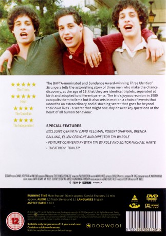 Three Identical Strangers (Bliscy nieznajomi) [DVD]