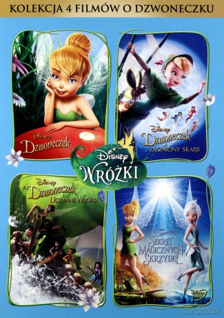 Dzwoneczek / Dzwoneczek i Zaginiony Skarb / Dzwoneczek i Sekret Magicznych Skrzydeł / Dzwoneczek i Uczynne Wróżki / Dzwoneczek i Tajemnica Piratów / Dzwoneczek i Bestia z Nibylandii) Pakiet (Disney) [6DVD]
