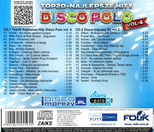 Top 20 Najlepsze Hity Disco Polo vol. 4 [2CD]