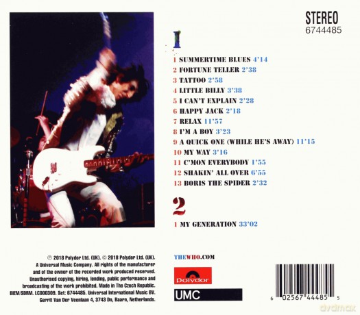 The Who: Live at the Fillmore East, 1968 [2CD]
