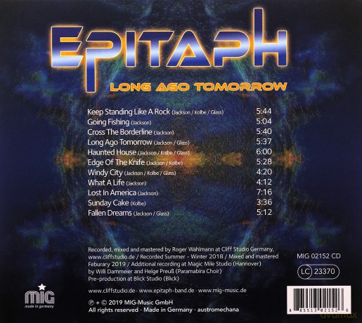 Epitaph: Long Ago Tomorrow (digipack) [CD]