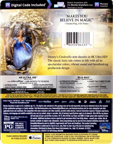 Cinderella (Kopciuszek) (Disney) [Blu-Ray 4K]+[Blu-Ray]