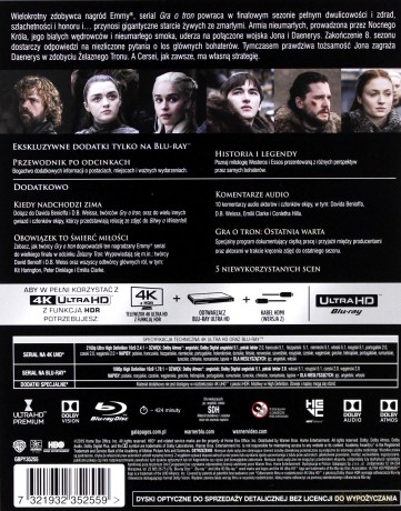 Gra o Tron Sezon 8 (steelbook) [3xBlu-Ray 4K]+[3xBlu-Ray]
